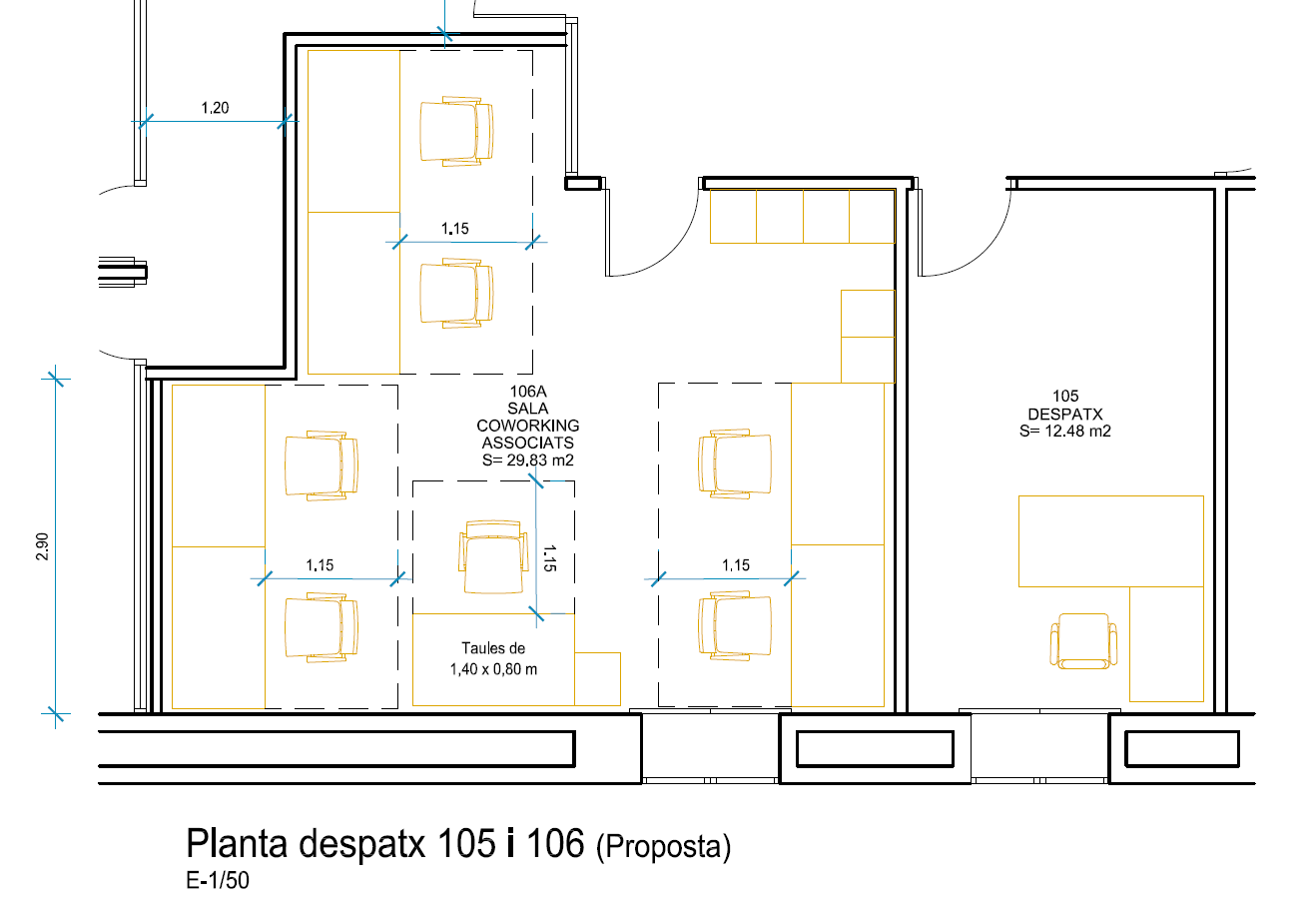 Pl&agrave;nol modificacions B1-105 i B1-106