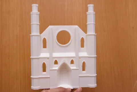 Model simplificat Bas&iacute;lica de Santa Maria del Mar